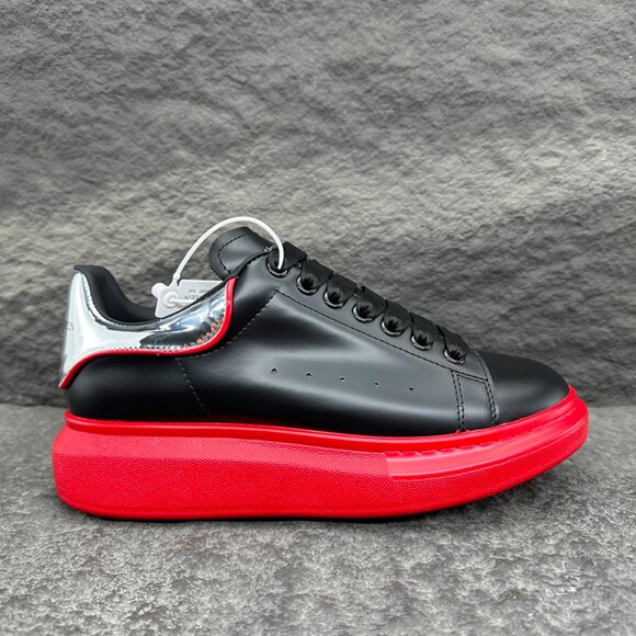 Alexander McQueen Black, Red & Silver Men's and Women's Sneakers - Picture 7 of 9